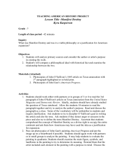 Manifest Destiny - Teaching American History