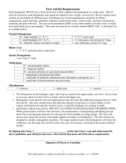First Aid Kit Requirements