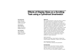 Effects of Display Sizes on a Scrolling Task using