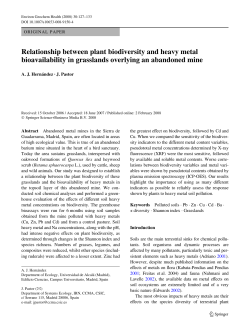 Relationship between plant biodiversity and heavy metal