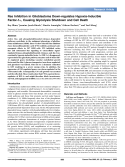 Ras Inhibition in Glioblastoma Down-regulates Hypoxia