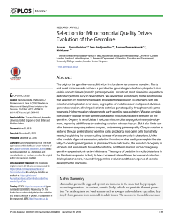 Selection for Mitochondrial Quality Drives Evolution