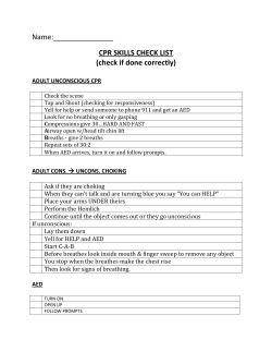 CPR SKILLS CHECK LIST