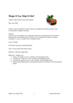 Shape It Up, Ship It Out!