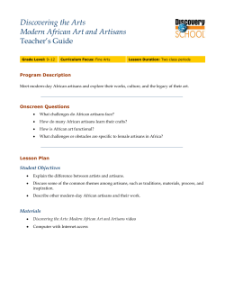 Discovering the Arts Modern African Art and Artisans