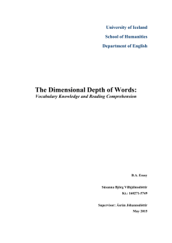 The Dimensional Depth of Words