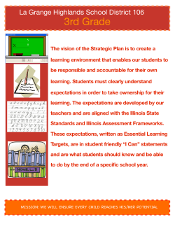 3rd grade I Cans - LaGrange Highlands School District 106