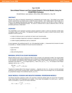 322-2008: Zero-Inflated Poisson and Zero