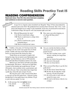 READING COMPREHENSION