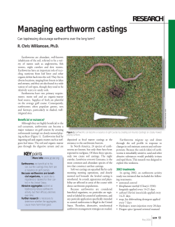 Managing earthworm castings