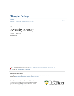 Inevitability in History - Digital Commons @Brockport