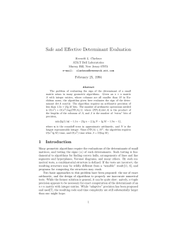 Safe and Effective Determinant Evaluation