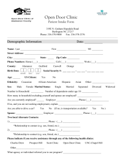 Open Door Clinic of Alamance County