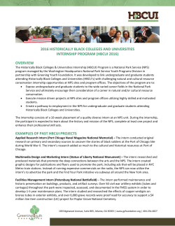 2016 HISTORICALLY BLACK COLLEGES AND UNIVERSITIES