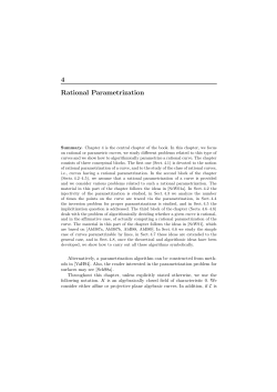 4 Rational Parametrization