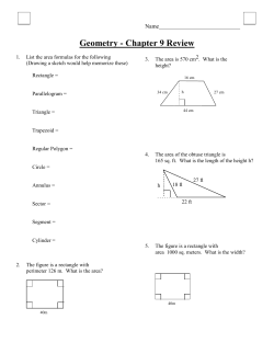 Geometry - Chapter 9 Review