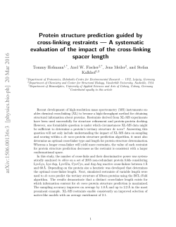 Protein structure prediction guided by cross