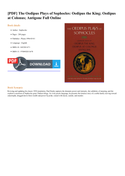 The Oedipus Plays of Sophocles: Oedipus the