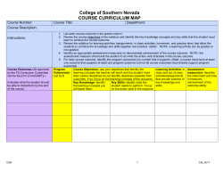 Curriculum Mapping Template