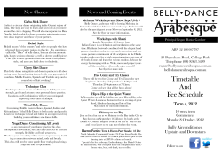 Timetable And Fee Schedule