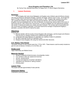 Anna Kingsley and Plantation Life