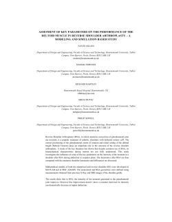 assesment of key parameters on the performance of the deltoid
