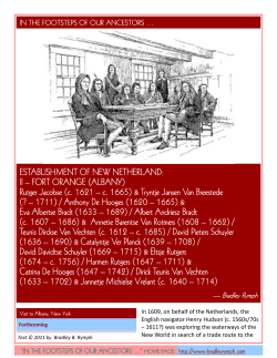 ESTABLISHMENT OF NEW NETHERLAND: II &ndash; FORT ORANGE