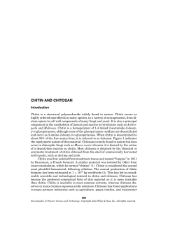 "Chitin and Chitosan". In: Encyclopedia of Polymer Science and
