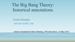 The Big Bang Theory: historical annotations