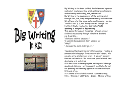 Big Writing in KS1. - Deanery C of E Primary School