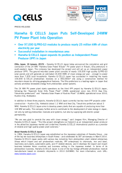 Hanwha Q CELLS Japan Puts Self
