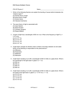 EM Waves Practice Problems