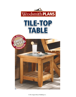 tile-top table - Woodsmith Shop