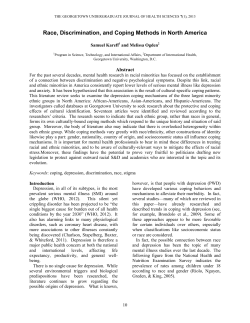 Race, Discrimination, and Coping Methods in North America