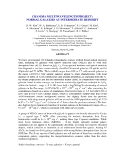 chandra multiwavelength project: normal galaxies at intermediate