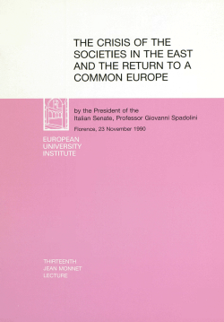 THE CRISIS OF THE SOCIETIES IN THE EAST