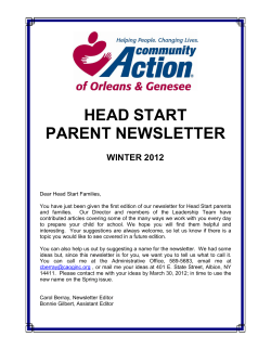 head start parent newsletter