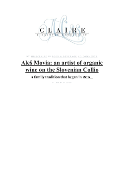 Ale&scaron; Movia: an artist of organic wine on the Slovenian Collio