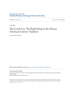 The Good Cut: The Barbershop in the African American Literary