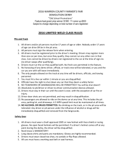 2016 limited weld class rules