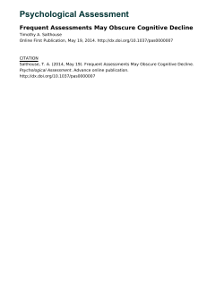 Psychological Assessment - Faculty Web Sites at the University of