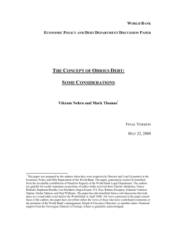 the concept of &ldquo;odious debts&rdquo;