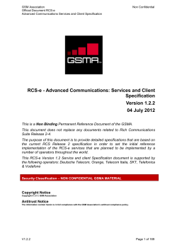 RCS-e - Advanced Communications: Services and Client