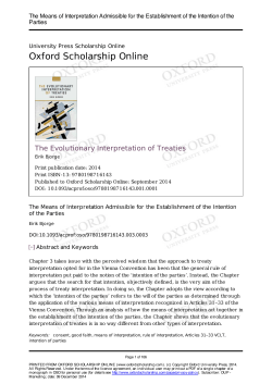 Dr. Eirik Bjorge - The Evolutionary Interpretation of Treaties