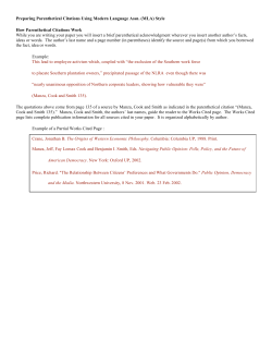 PARENTHETICAL CITATIONS