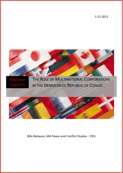 The Role of Multinational Corporations