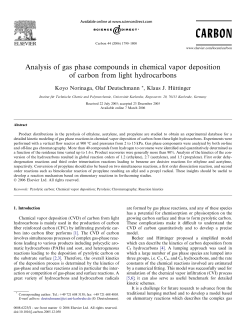 Analysis of gas phase compounds in chemical vapor - KIT