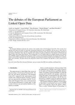 The debates of the European Parliament as Linked Open Data