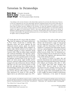 Terrorism In Dictatorships