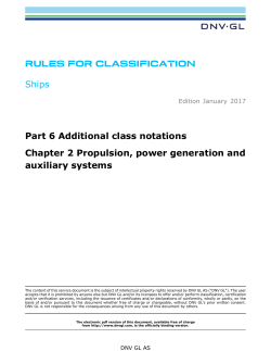 DNVGL-RU-SHIP Pt.6 Ch.2 Propulsion, power generation and